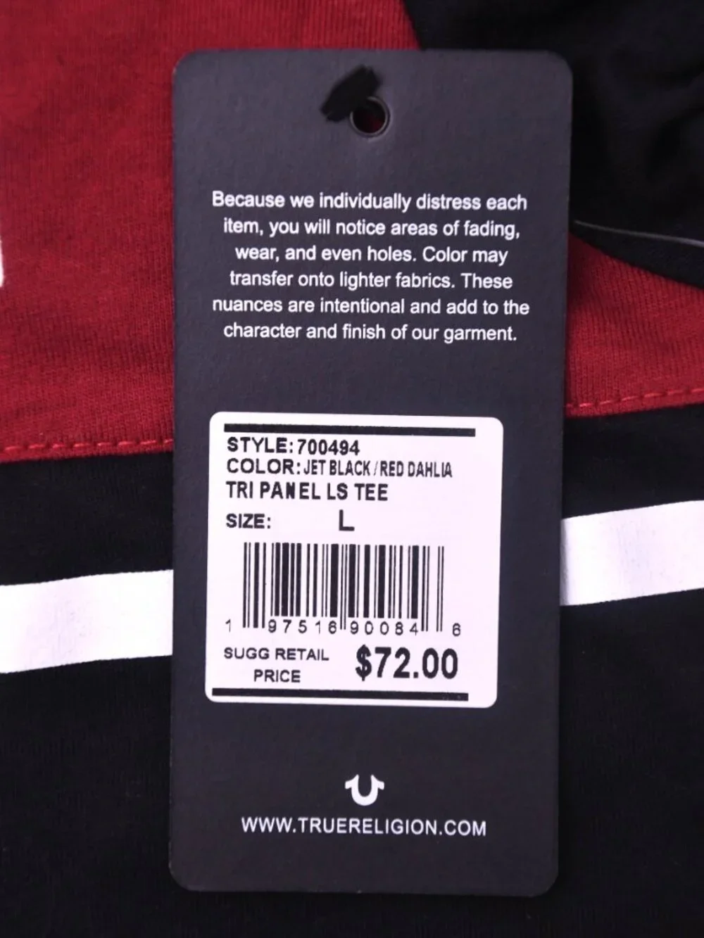 True Religion Shirt, Long Sleeve Tee, Men's Graphic Shirt, Streetwear Shirt, Cot